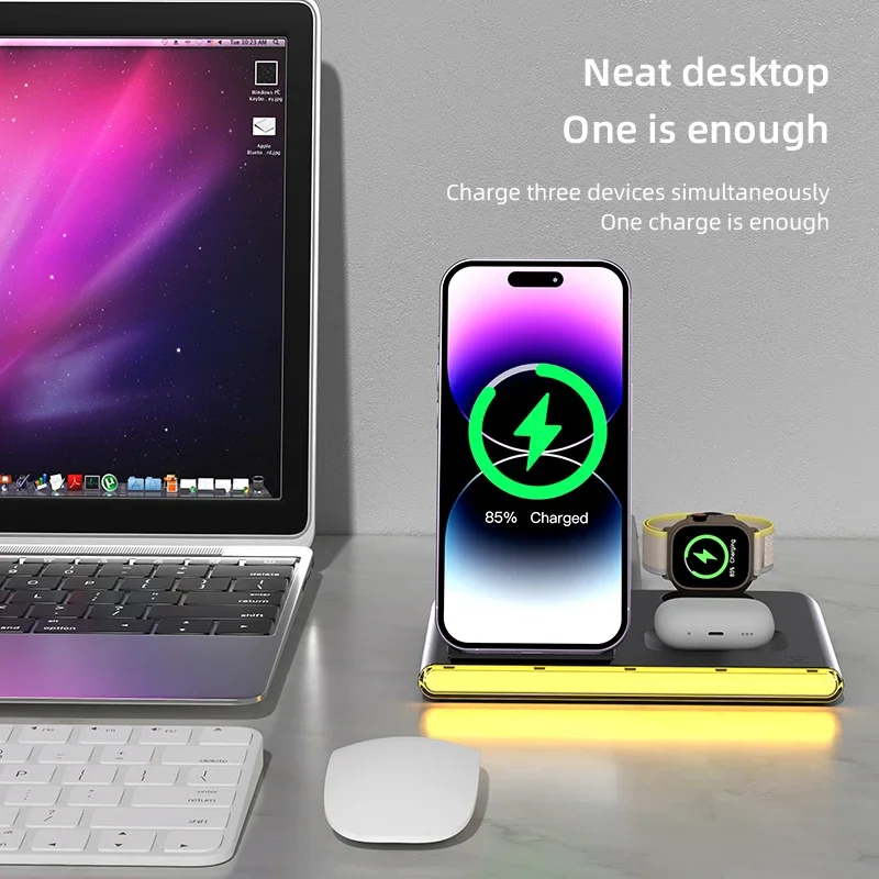 4in1 Foldable Magnetic Wireles - đánh giá và giá Iwatch Smartwatch