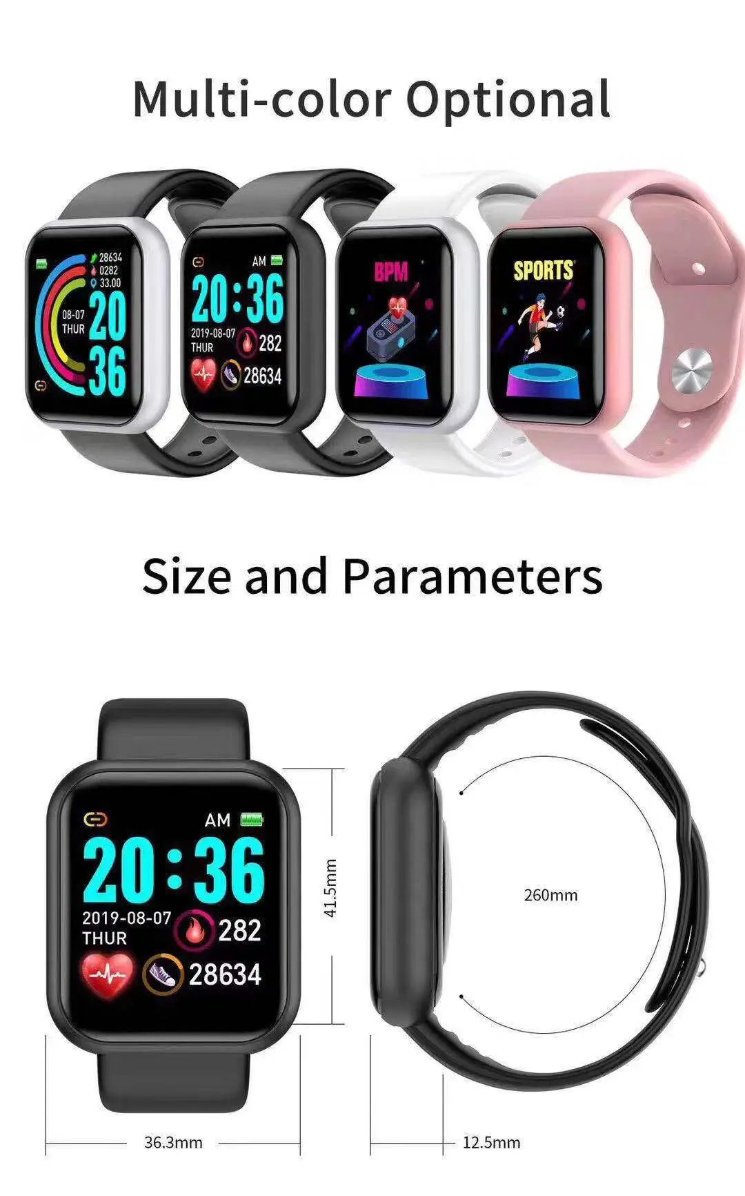 D20 Pro Smart Watch Men Y68 Sm - đánh giá và giá Smartwatch Watches Digital