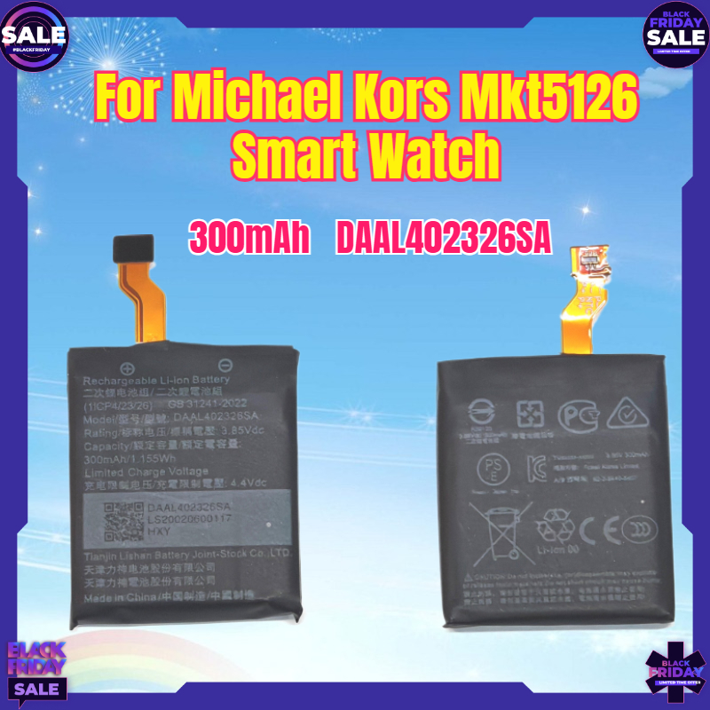 New 300mAh Battery DAAL402326S - đánh giá và giá Smartwatch Watches Michael Kors