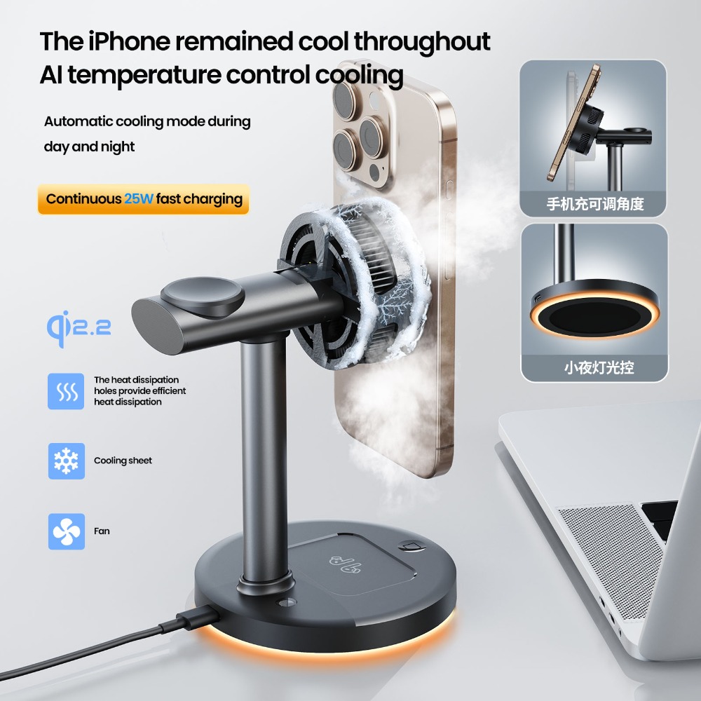 Qi2.2 25W 3 in 1 Magnetic Wire - đánh giá và giá Iwatch Smartwatch
